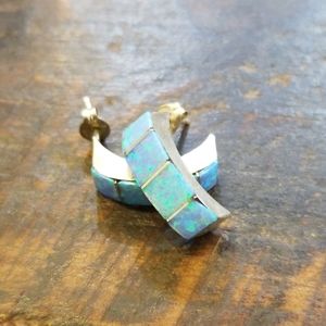 Navajo Opal earings. Stamped GK